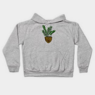 Plant People With Face Tattoos and Piercings, Dark Skin Kids Hoodie